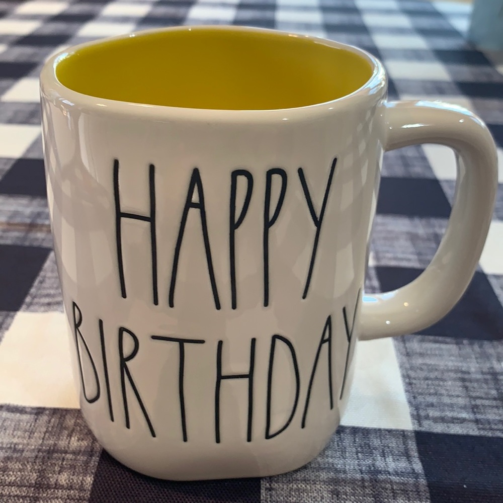 New Rae Dunn Ceramic HAPPY BIRTHDAY Coffee Mug ☕️